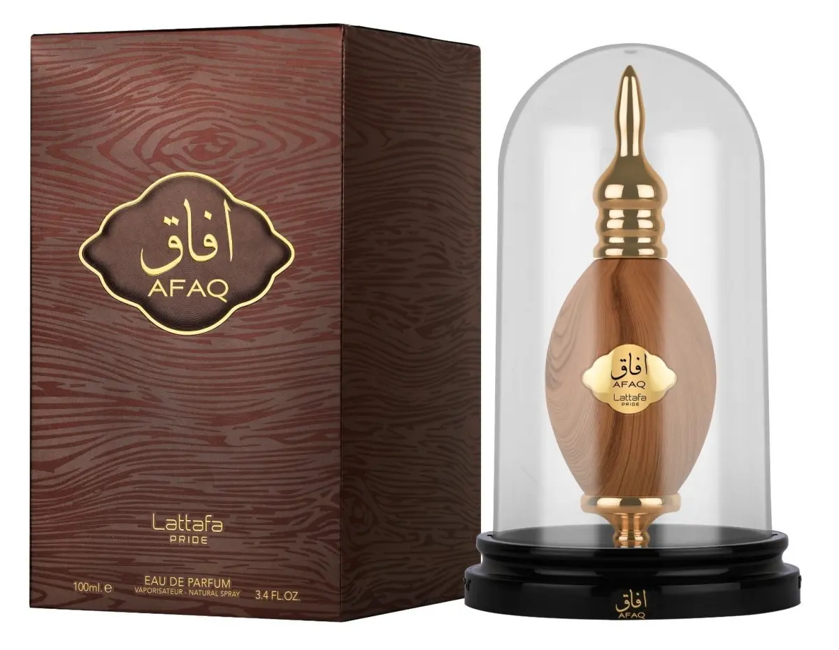Lattafa Pride Afaq Gold Eau De Parfum Spray - 3.4 oz/100ml Unisex Fragrance with Unique Blend, Ambery Saffron Profile for Unisex Wear, Natural Beauty, Aromatic, Natural Ingredients, Unique Aromatic Profile, Ambery Saffron Unisex Fragrance