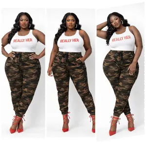 PLUS SIZE CAMO JOGGERS **JOGGERS ONLY**GREEN MIX-61