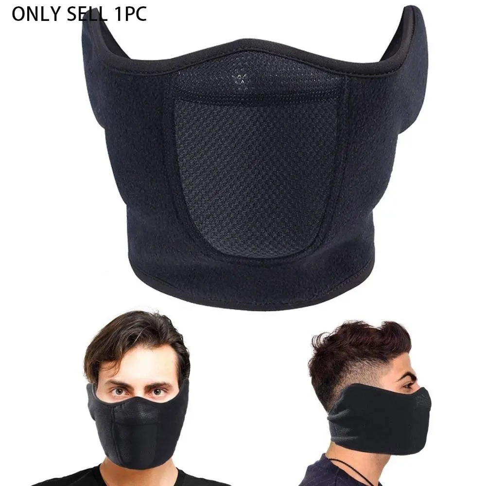 Adjustable fastener half face mask, Face covering, with a stretchable design for comfortable fit, One size fits most men and women, perfect for unisex ski, motorcycle, cold-weather or windproof face mask