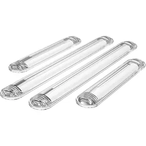Clear Furniture Bumpers,  Rubber Wall Protector from Chair , Adhesive Shower Door Bumpers for Cabinet Door  Door Drawer Toilet Lid (2long2short,4)
