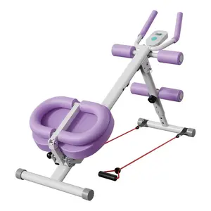 Abdominal Trainer with LCD Display - Heavy-Duty Non-Electric Ab Machine, 5-Level Height Adjustment, Padded Foam Handles for Core, Arms, Legs, Back, Hips - Home Gym Equipment for Women & Men - Space-Saving Workout Station, Abdominal Exercise Equipment