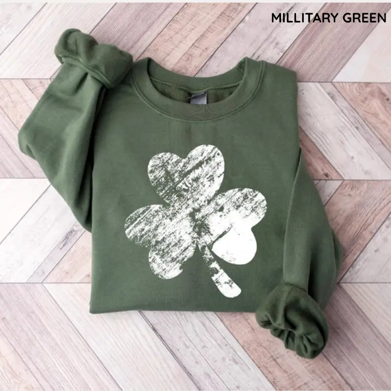 Retro Shamrock Sweatshirt, Womens Shenanigans Sweatshirt, Cute St Patricks Day Sweatshirt