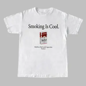 Retro Marlboro Vintage Graphic Tee, Classic Cigarette Style T-Shirt, Ironic Smoking Is Cool Shirt, Unisex Cotton Casual Streetwear Tee