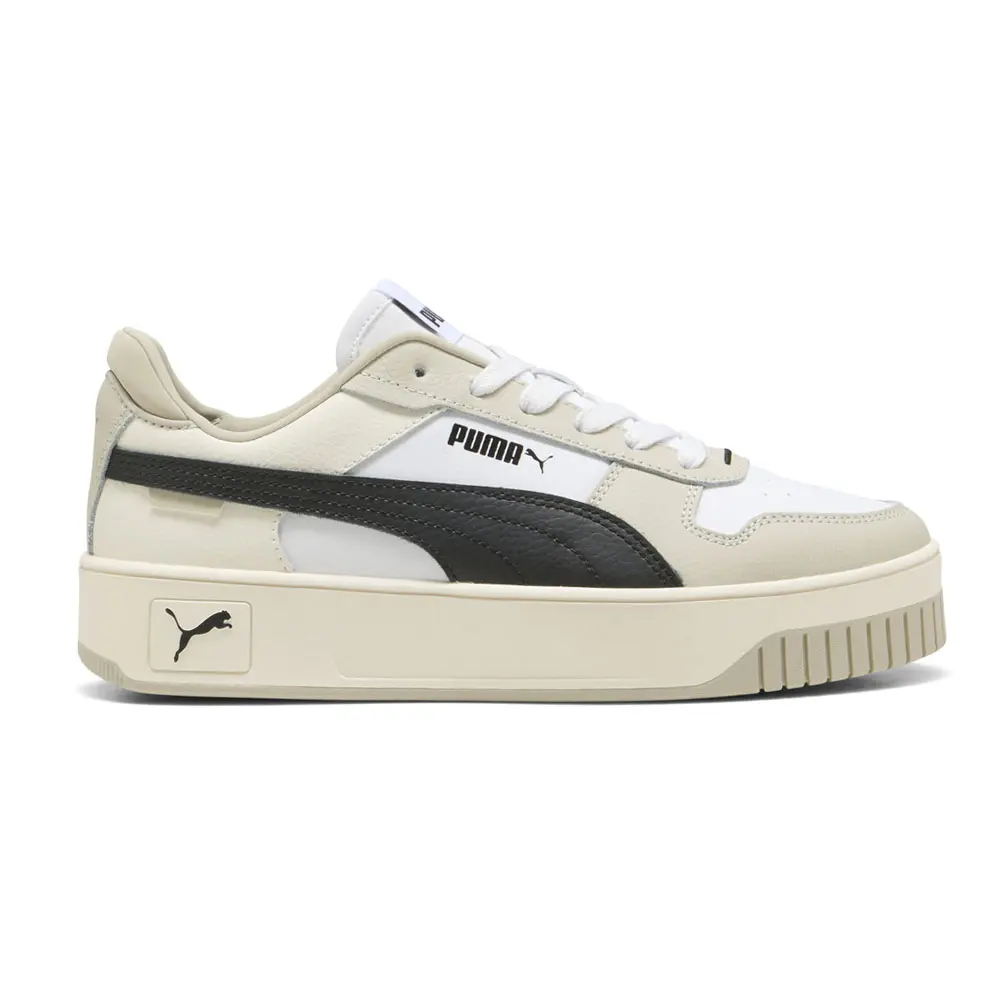 PUMA Womens Carina Street Platform Sneakers Shoes Casual - Beige, White