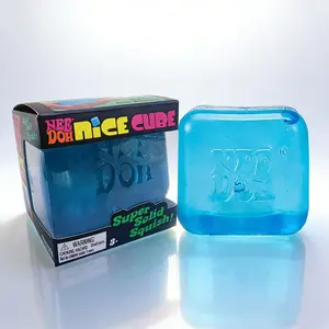 Schylling Needoh Nice Cube Stress Relief Squishy Fidget Toy Sensory Squish Cube for Anxiety Relief & ASMR Relax