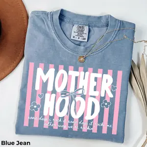 Retro Motherhood Comfort Colors T-Shirt - Trendy Mama Shirt, Mom Life Tee, Mom T Shirt, Cool Mom Club Shirt, Mothers Day Gift