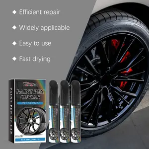 Homonth Black Car Wheel Scratch Repair Pen - Paint Scratch, Scruff and Stain Removal and Repainting Pen for Vehicles