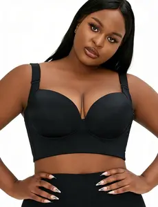 Shapedly Bra, Shapedly Back Smoothing Push-Up Bra,Sexy Plus Size Fashion Deep Cup Bra, No Wire Push Up Bra, Anti-Sagging Prevent Back Accumulation