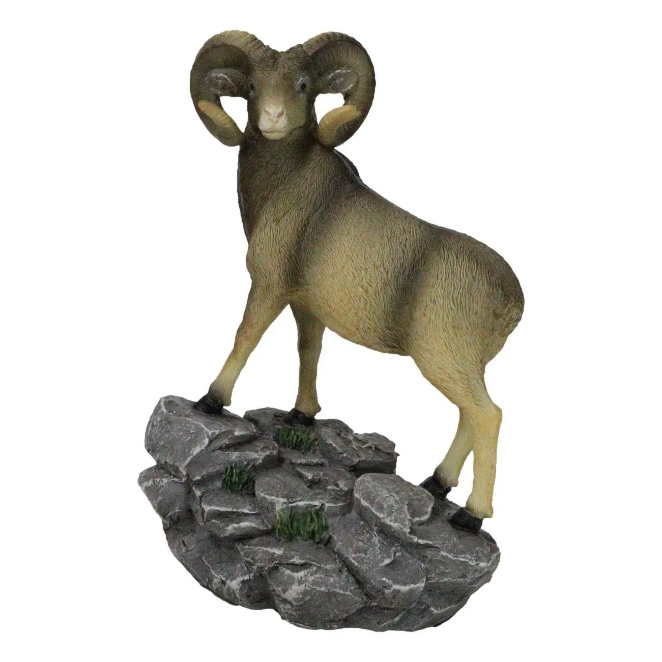 Bighorn Sheep Ram Wildlife Animal Taxidermy Figurine - Polyresin Western Figurine, Home Decor Statue, Office Decor for Rocky Steppes Themed Home Supplies