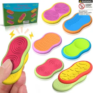 Set of 6 Magnetic Stress Relief Slider Blocks, Sensory Pressure Relief Magnetic Fidget Toys, Suitable for Adults and Children with ADHD or Autism, Ideal Focus Aid and Meditation Toy, Fun Gift Item