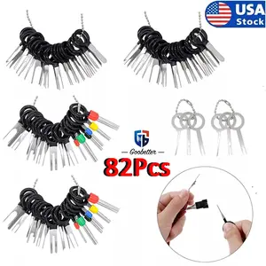 82Pcs Pin Ejector Wire Kit Extractor Auto Terminal Removal Connector Puller Tool