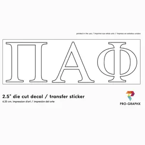 Pro-Graphx Pi Alpha Phi Sticker Greek Sorority Decal for Car, Laptop, Windows, Officially Licensed Product, Girls College Group Monogram Design 2.5" Tall - White