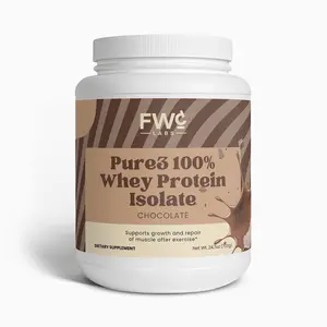 FWCLABS Pure3 100% Whey Protein Isolate (Chocolate) - Premium Daily Nutritional Drink Mix | Clean Ingredient Profile with Stevia Extract - Non-GMO - 700g