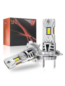 2pcs H7 H1 LED Canbus Car Headlights High Power Mini Wireless Focusing Light Turbine Fan Fog Lamp Plug & Play 12V LED Headlamps Bulbs Led Driving Light