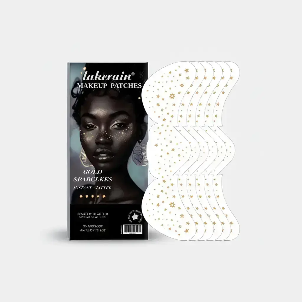 Glitter Freckles Face Tattoo, 6 Sheets/box Sparkle Freckle Tattoo, Stardust Speckle Makeup Patch, Face Tattoo for Women & Girls, Sticker Tattoos