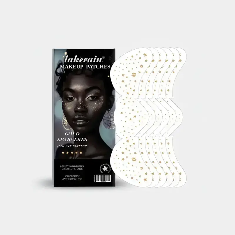 Glitter Freckles Face Tattoo, 6 Sheets/box Sparkle Freckle Tattoo, Stardust Speckle Makeup Patch, Face Tattoo for Women & Girls, Sticker Tattoos