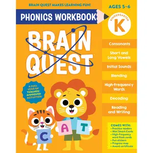 Brain Quest Phonics Workbook: Kindergarten by Workman Publishing [Paperback Book]