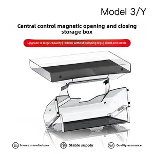 Applicable to Tesla Huanxin MODEL3/Y Center Console Screen Lower Storage Box Etc Non-Slip Storage Grid Accessories