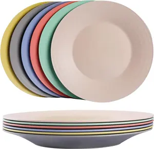 10inch/6pcs Dishwasher & Microwave Safe Wheat Straw Plates - Lightweight  Unbreakable Dinner Plates, Non-toxin,  and  for  & Adults