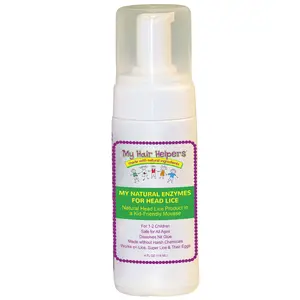 My Hair Helpers My Natural Enzymes for Head Lice and Nit Removal 4oz for 1-2 Children Gentle Kid-Friendly Formula - Haircare