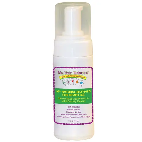 My Hair Helpers My Natural Enzymes for Head Lice and Nit Removal 4oz for 1-2 Children Gentle Kid-Friendly Formula - Haircare