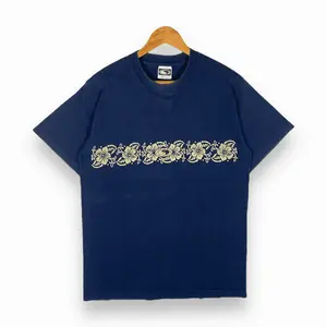 Rare!! Vintage 90's Shirt Surf Designs Hawaii Flowers Surfing T Shirt Large Size Relaxed Cotton Tee