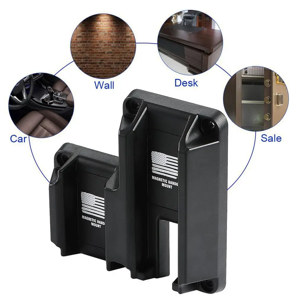 Adjustable Gun Magnet Bracket, Quick Draw Magnetic Pistol Holster, Hidden Inside Car for Discreet Carry Mag Grip Mounts & Holders, Magnetic Dashboard Holster Mounts & Holders for Sauer Taurus Car, Sig Sauer Taurus