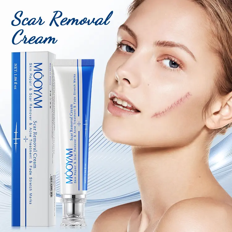 mooyam Clinically Tested Scar Cream Gel - Scar Therapy with Plant Actives for Acne & Surgery Marks, Skin-Friendly, Moisturizing for All Skin Types, Stretch Mark Treatment, Acne Treatment