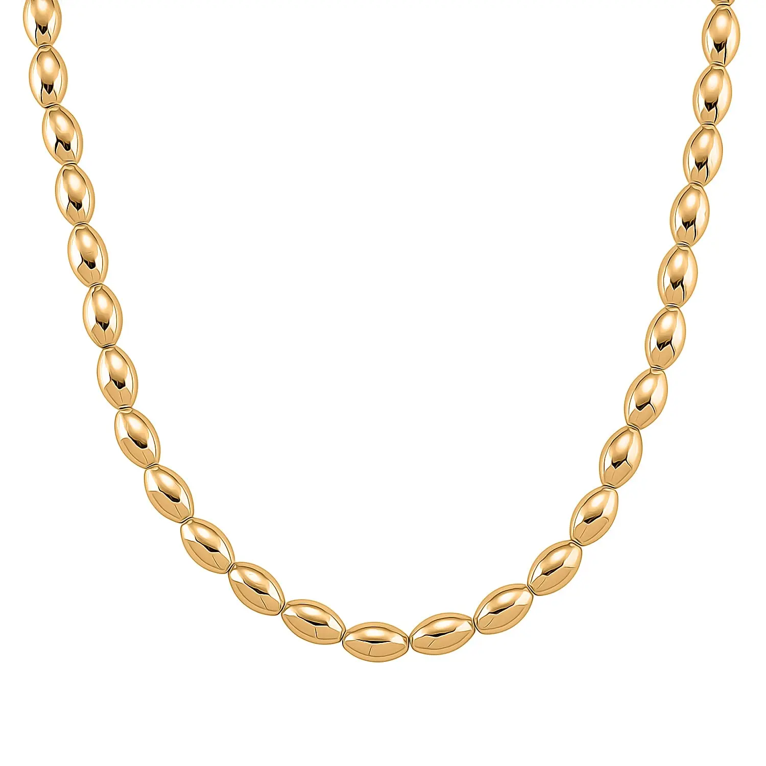 Beaded Chain Necklace (20-22 Inches) in Goldtone