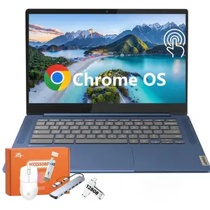 Lenovo Slim 3 Chromebook Laptop, 14'' FHD IPS Touchscreen, MediaTek Kompanio 520, 4GB RAM, 64GB eMMC, Chrome OS