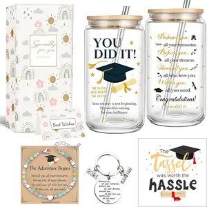 Graduation  Set for Women - "You Did It" Tumbler with Straw Graduation Gifts Set for Her 2026 College Graduate  Box for PhD Masters