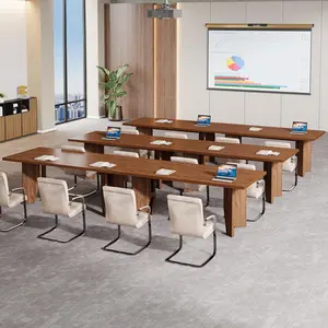 TRIBEWOOD 5.3ft Conference Table for 4-6 People, Rectangular Conference Room Table, Large Wooden Meeting Table for Office