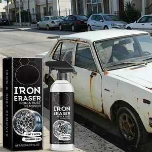 Automotive Rust Remover Spray 120ML – Fast-Acting Iron & Rust Cleaner for Wheels, Rims & All Metal Surfaces – Premium Car Detailing Chemicals, Safe for Most Automotive Finishes, Cars & Motorcycles,summervibes