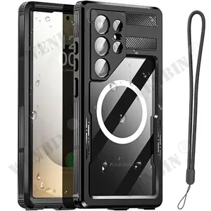 Case For Samsung S25 S24 S23 Ultra Plus IP68 Waterproof 360 Magsafe Cover Capa Fundas