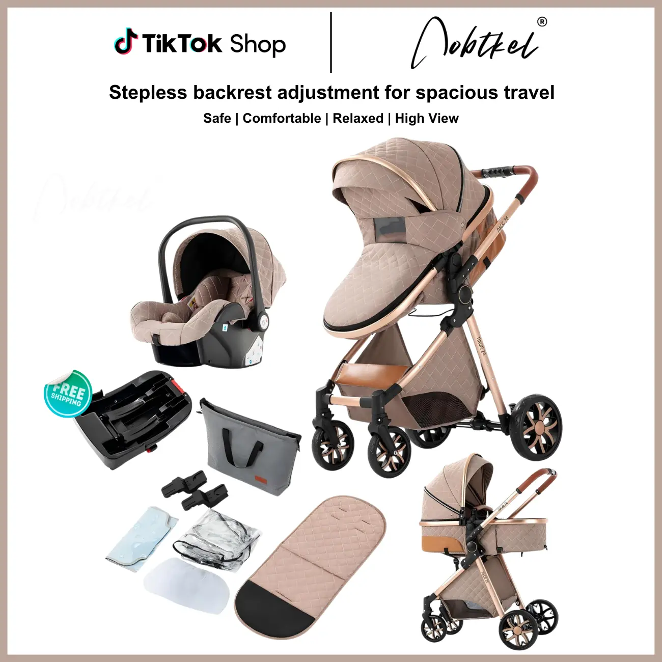 Aobtkel,Baby stroller,dealsforyoudays,4-in-1 Portable & Foldable Youngsters Stroller with Sun,High & Quality & Lightweight Travel Stroller For Babies Outdoorfun,Adjustable Stroller And Accessories Combo Set, One Click Folding.#Summervibes