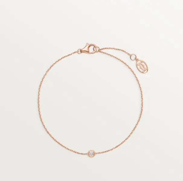 Pre-owned Cartier D'AMOUR BRACELET, rose gold，1 diamond, medium model，non full set