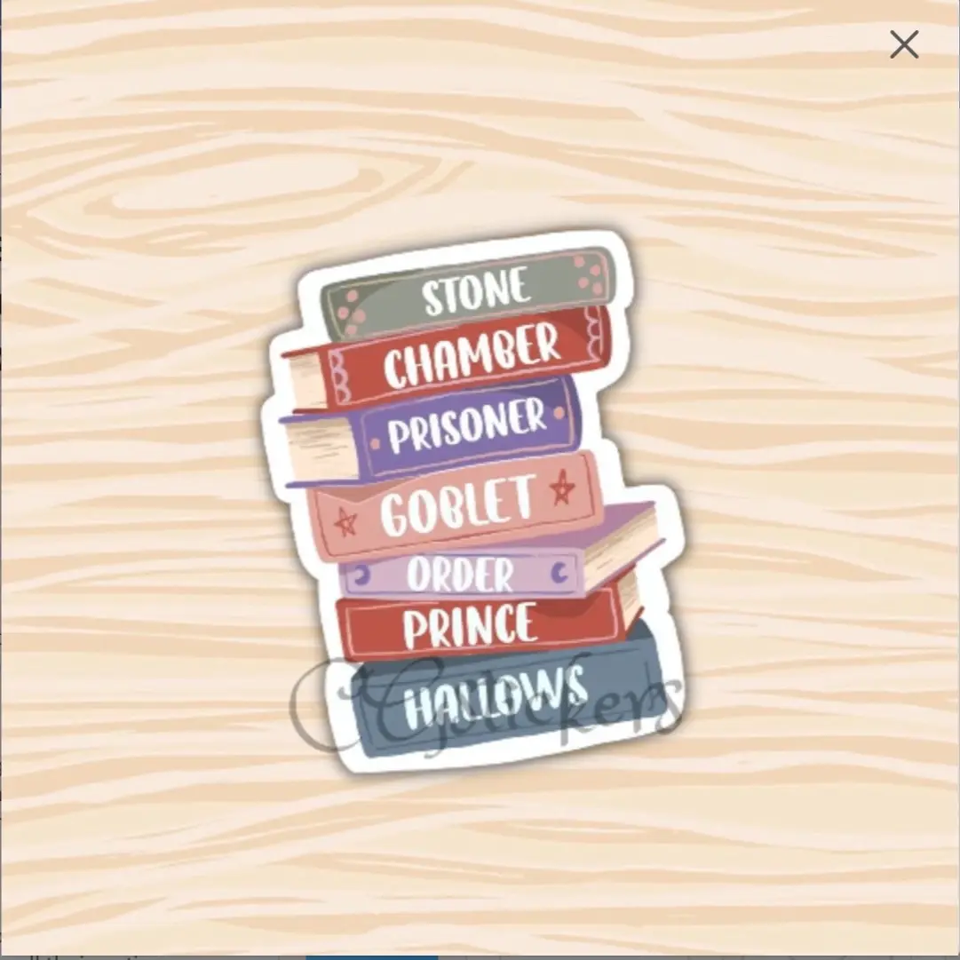 Harry potter books vinyl sticker, bookish,bookworm decals,laptop,for water bottle