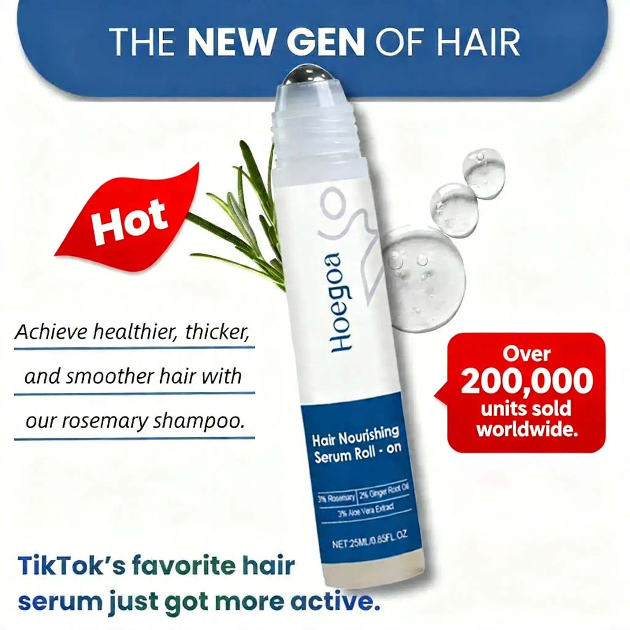 BUY 1 GET 1 FREE Advanced Hair Growth Roll-On Serum | 3% Rosemary | 2% Aminexil | 3% Redensy l 2% Anagain | Precision Scalp Applicator | Paraben & Sulphate Free | Non oily and mess free#SummerWins #DealsForYouDays