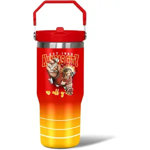 Classic Football City Tumbler Cup - Football Gifts for Football Fans - 30OZ Stainless Steel Tumbler with Handle with Lid and Tlip Straw Insulated Cup Insulated Leakproof