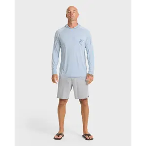 Quiksilver | Waterman Marley Hooded Long Sleeve UPF 50 Surf Shirt | Men's Stretch Fit UPF Sun Protection | Surf & Swim & Poolside