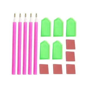 15-Piece Diamond Painting Brush Accessories Set, Diamond Painting Kit, Plastic Clay Palette Tools, Essential DIY Craft Supplies for Art Projects