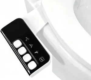 Bidet Attachment for Toilet,Non-Electric Bidet Attachments with Independent Adjustable Water Pressure,Retractable Self-Cleaning Nozzles for Feminine and Rear Washing-Black SuanFA