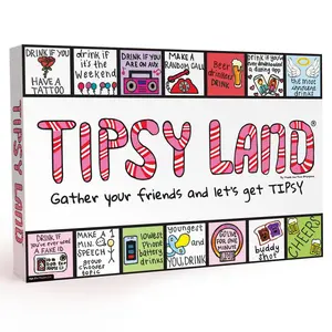 Tipsy Land Party Board Game - Fun Adult Drinking Game with Unique Spaces & Rules for Girl's Nights & Bachelorette Parties