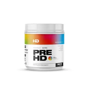 HD Muscle Pre HD Ultra Pre Workout - All-in-One Formula for Strength Endurance Hydration Energy Focus Mood and Clarity 510g