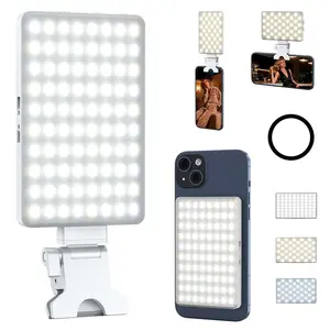 Magnetic Selfie Ring Light for iPhone, Portable Phone Fill Light, Supports Video Recording, Rechargeable LED Lamp for Photography, Vlogging, Makeup, Selfie Led Lights, Led Selfie Accessories