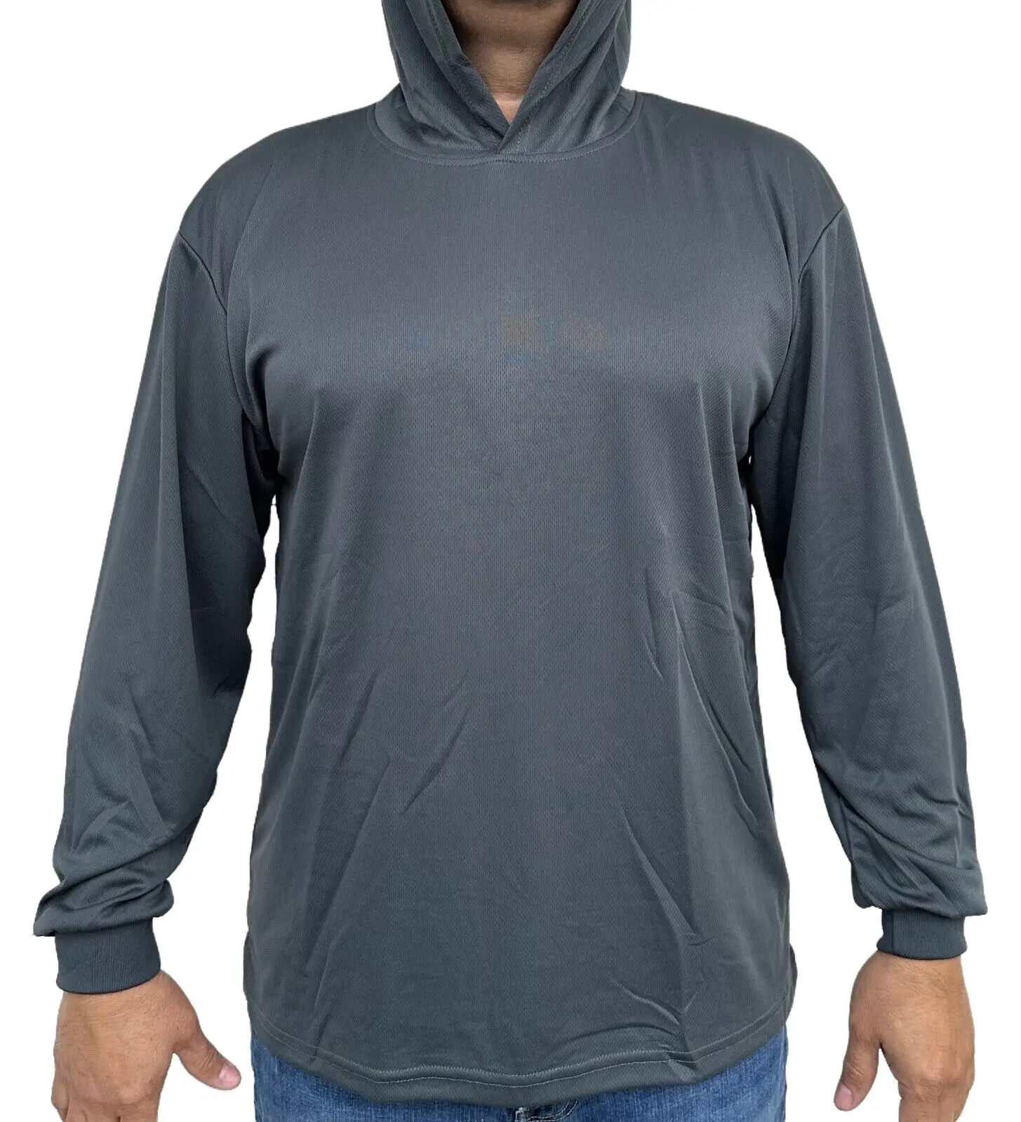 Hoodie Grey High Visibility Shirt / Air Cooling Flow w/ UV Protection
