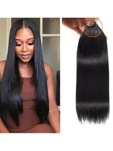 Deep Wave Feather Crochet Straight Human Hair, Tight Curly Pre-Separated Knotless Design, Crochet Human Hair Extensions, Medium Length, for Braiding