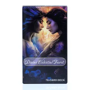 Divine Celestial Tarot 78-Card Deck, Enchanted Spiritual Guidance & Insight Tool, Perfect for Meditation & Healing Practices