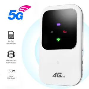 Dual band 5G/4G Portable WiFi, 4G/5G LTE Mobile Hotspot, 150Mbps High Speed, connects up to 10+ devices, suitable for travel/home/business/RV WiFi hotspot devices, Portable Travel Internet