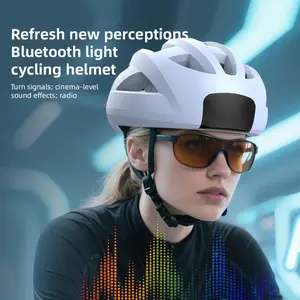 K60 Smart Bluetooth-compatible Cycling Helmet, Unisex Bike Skateboard Balance Bike Safety Hat, Sports Protection Headgear for Men and Women